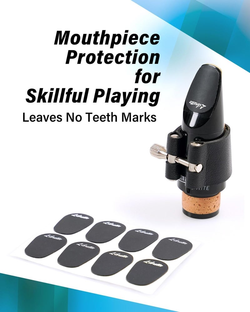Libretto Mouthpiece Pad & Thumb Rest Cushion for Clarinet, Oboe. Giftable Woodwinds Accessory Kit: 32pcs Mouthpiece Patch, 10pcs Thumb protectors. Expertly Prepared for Your Clarinet Experience! - Image 3